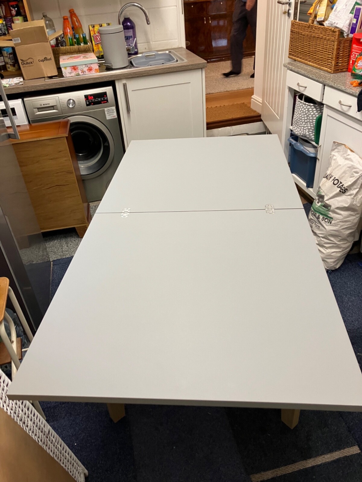 M&S Square Extending 46 Seater Flip Top Dining Table RRP £150 plus 4