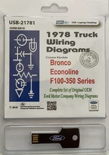 1978 Ford Truck Wiring Diagrams (Bronco, Econoline, F100-350 Series) (USB)