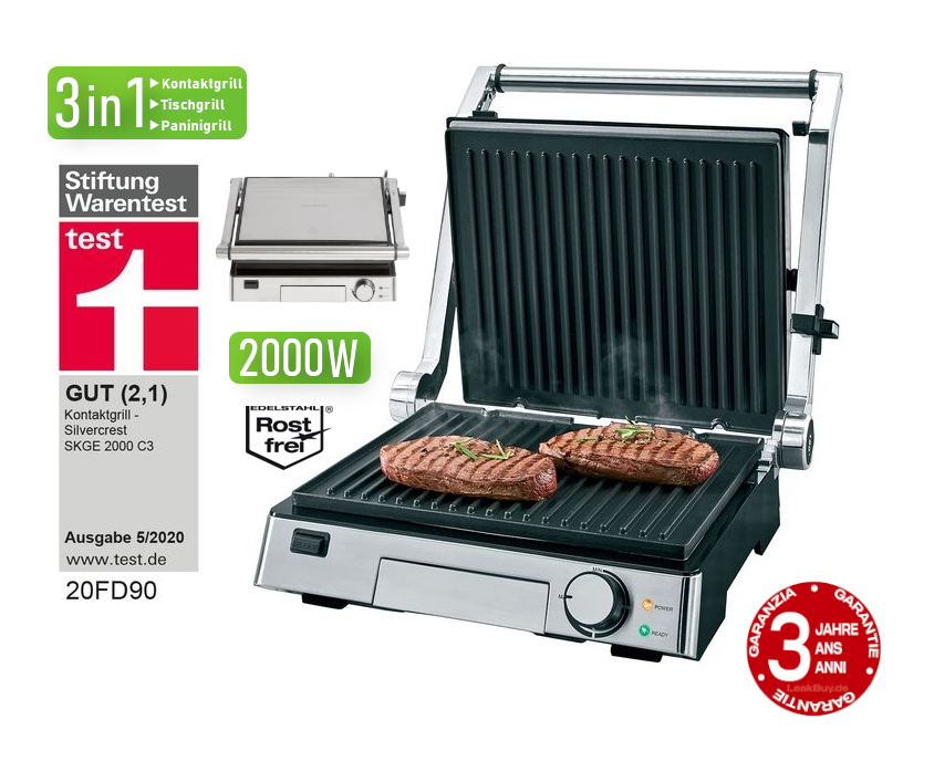 Silvercrest Kontaktgrill 3 In 1 Tischgrill Paninigrill Grill 