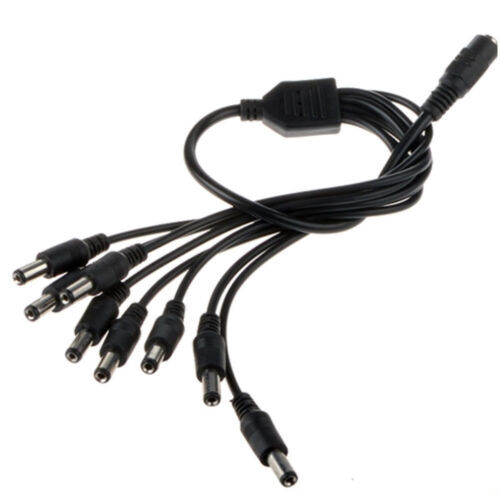 5-Pack 18 AWG DC Power Pigtail Cables - 2.1x5.5mm Barrel Plugs For CCTV And LED