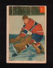 1954-55 GERRY McNEIL #1 Parkhurst GOALIE Star KEY 1st In Set Hockey Card BV$150.
