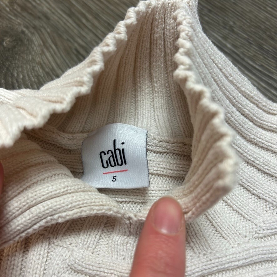 CAbi 3363 D-Ring Asymmetrical Pullover Ribbed Swe… - image 3