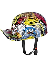Yesmotor Baseball Style Cap Motorcycle Helmet Unisex-Adult - DOT Approved-XL