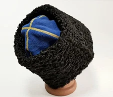 Papakha Natural Astrakhan Karakul Fur Army Hat