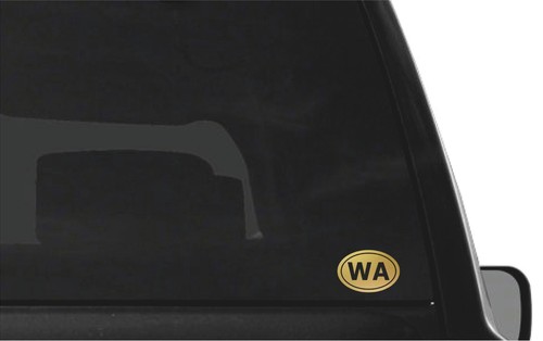 Washington WA initials Vinyl Decal Window Oval WA Laptop Sticker - 第 2/12 張圖片