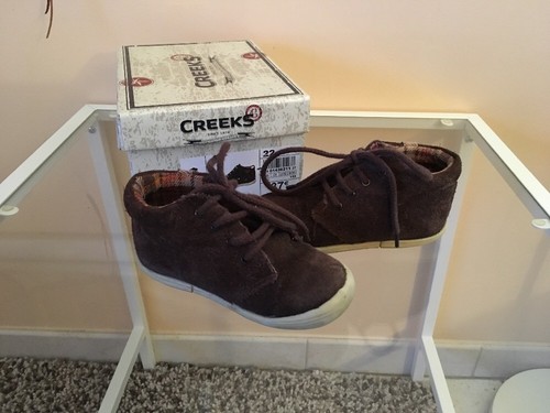 Chaussures Baskets Creeks Cuir bébé Garcon 22 TBE - Photo 1/5