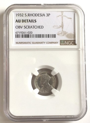 Southern Rhodesia 1932 George V 3 Pence NGC Silver Coin