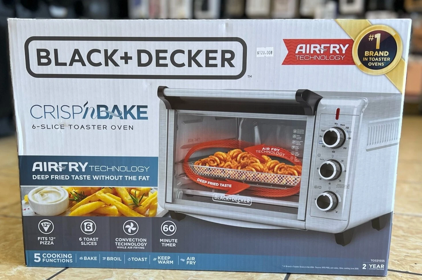 Black+Decker Crisp N Bake 6-Slice Toaster Oven. AirFry Technology Deep Dry Taste