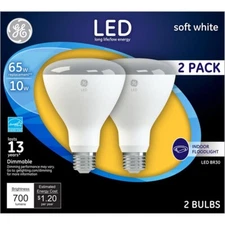 GE Lighting 10 watt 700 Lumen Soft White Floodlight Equivalence BR30 LED Bulb