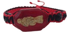 Pulsera Santa Muerte Pulsera De La Santa Muerte Tejida a Mano Roja Negra