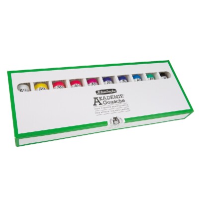 (88,72 /1l) Schmincke Kartonset Gouache AKADEMIE 10 x  60 ml 72 210 097