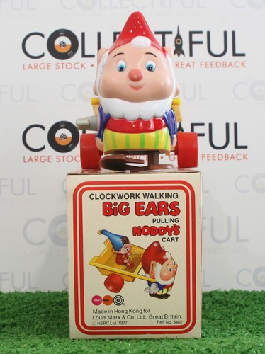 MARX - VINTAGE BIG EARS PULLING NODDY CART- WIND-UP PLASTIC *WORKS!* IN BOX🔥 - Picture 2 of 4