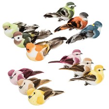 6-Stk. Deko Clips Vogel Metallklammer Dekor Blumen Garten Wohnung