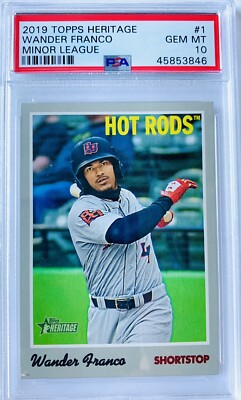 Wander Franco Rarest Card 2019 Topps Heritage Wander Franco “Hot Rods” Rare Minor League Card PSA ...