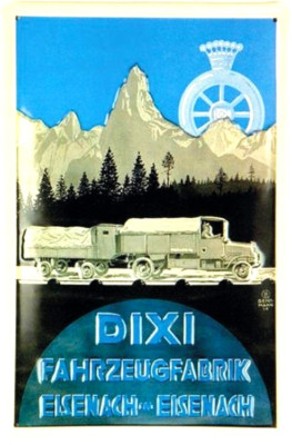 Blechschild 3D geprägt 20x30 DIXI LKW Fahrzeuge Eisenach Werbung Reklame Schild