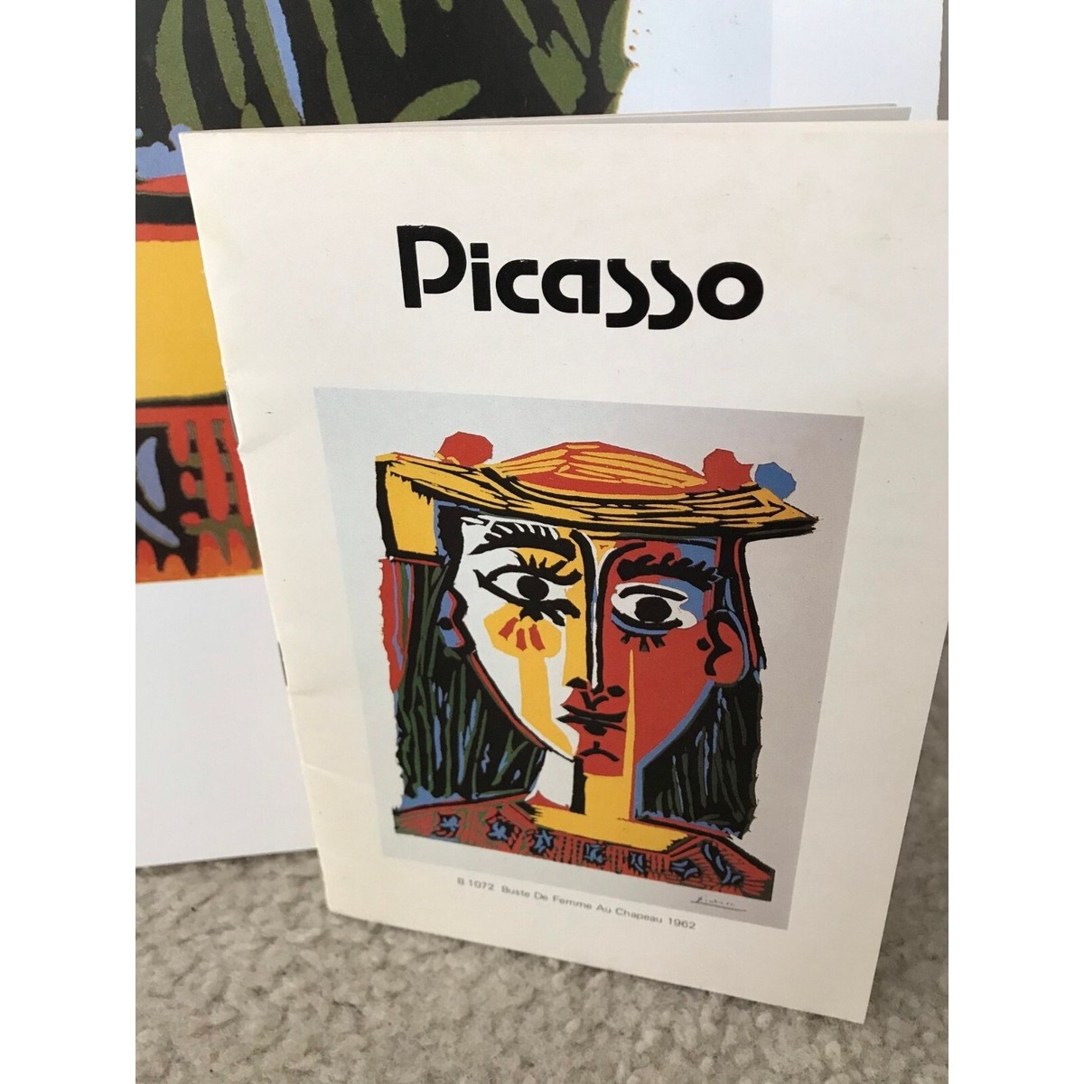 Vtg B 1072 Picasso Print Buste De Femme Au Chapeau 1962 & Art