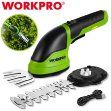 WORKPRO Cordless Grass Shear Shrubbery Trimmer 2-in-1 Hedge Shears/Grass Cutters