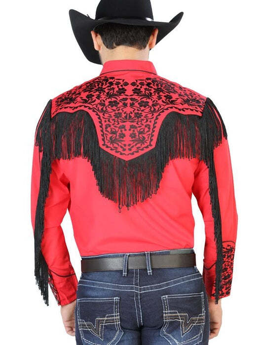 El General Western Shirt - Burgundy 44458