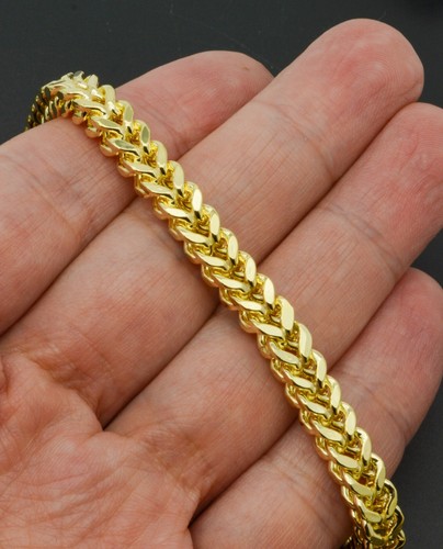 Real 10K Yellow Gold 6.2 MM Franco 