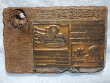 Rare! DIAL Typewriter Instructions Brass/Bronze/Copper? Print Plate On Wood Slab thumbnail