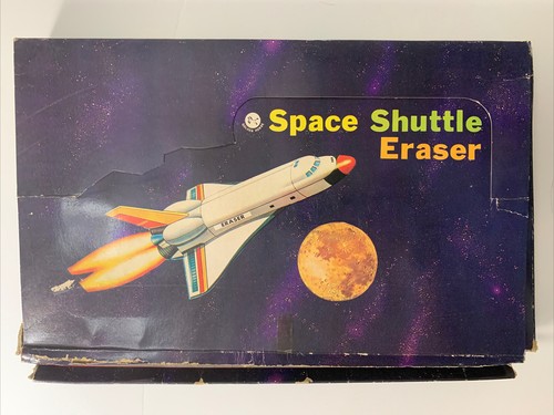 Box Of 36 Vintage Golden Horse Space Shuttle Erasers In Original Box 1980’s - Picture 1 of 11