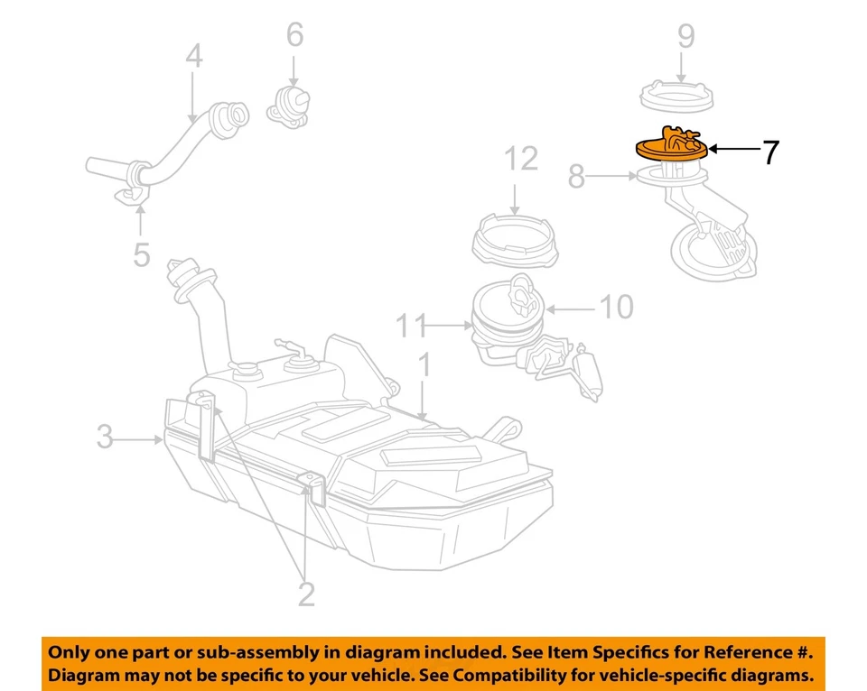 Used Fuel Pump fits: 2003 Ford Mustang Pump Assembly ID 1R3U-AA Grade A Foto 3 de 4