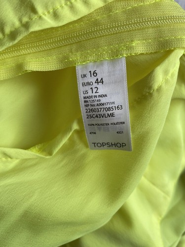 CHRISTOPHER KANE TOPSHOP NEON YELLOW BABYDOLL MINI DRESS UK 14 EU 42 US 10 BNWT - Picture 11 of 12