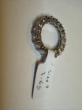 sterling Cubic Zirconia wedding band ring size 7