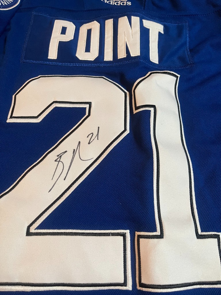 brayden point Autographed Tampa Bay lightning adidas Jersey W/COA