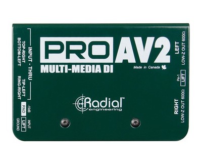 Radial ProAV2 Pro AV2 Multimedia Stereo DI Direct Box PROAUDIOSTAR
