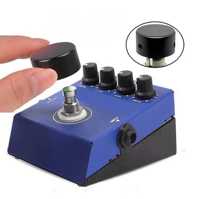 (Black)Guitar Effect Pedal Knob Hat Aluminum Multifunction Guitar Footswitch
