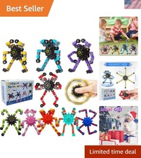 Transformable Fidget Spinners 9-Pack   Sensory Toys for Kids  Adults with AD...