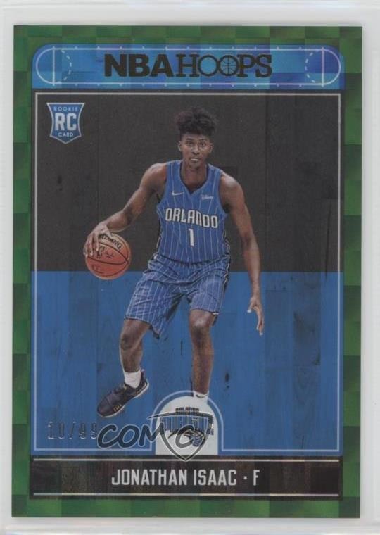 2017-18 Panini NBA Hoops Green 10/99 Jonathan Isaac #256 1l4