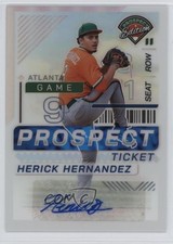 2024 Panini Prospect Edition Silver Prizm Signatures Herick Hernandez Auto 8d2