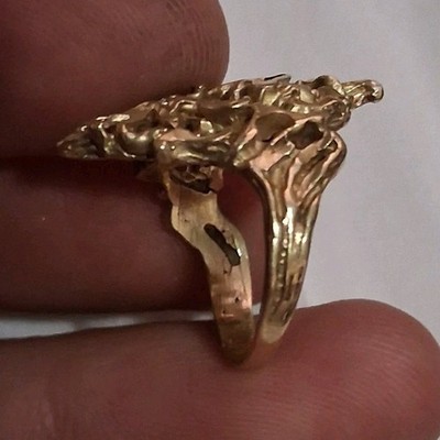 Vintage 14KP Plumb Solid Gold size 7 weight 4.06 g