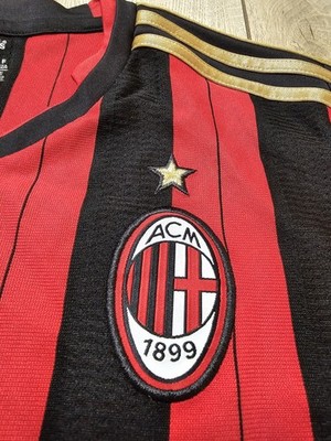 AC MILAN 2013 2014 HOME FOOTBALL SHIRT SOCCER JERSEY BOYS 11-12Y