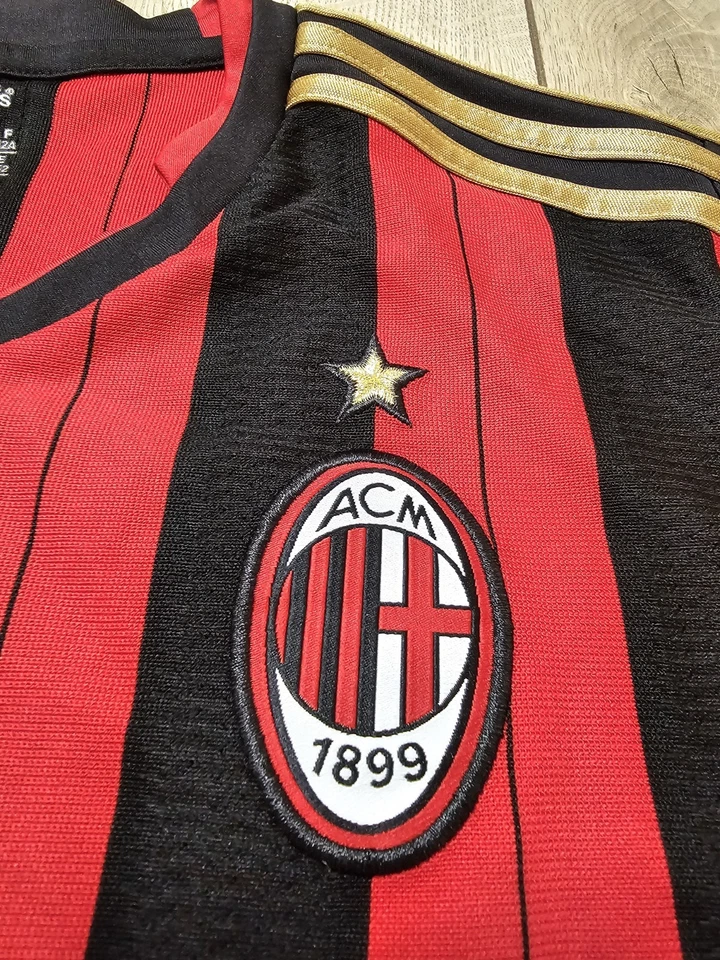 CAMISETA DE FUTBOL LOCAL AC MILAN 2013 2014 NIÑOS 11-12Y 152cm ADIDAS Foto 4 de 4
