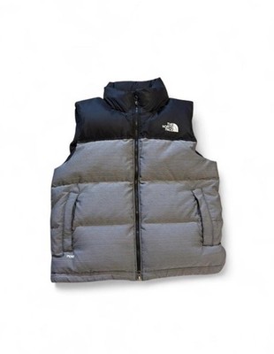 The North Face 1996 Retro Nuptse 700 Down Puffer Vest Grey Reflective Pinstripe