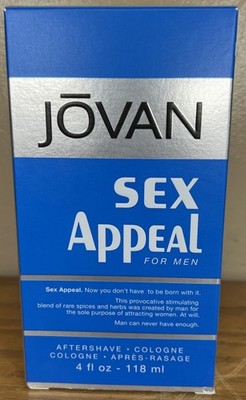 Vintage New JOVAN SEX APPEAL Aftershave Cologne 4 Fl Oz NOS Unopened Box
