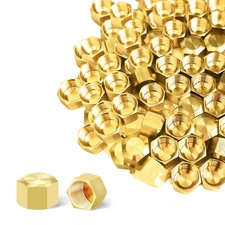 3/8" Compression Cap 80pcs Brass Compression Fittings Hex UNEF Thread Stop Va...
