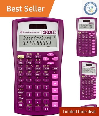 Compact TI-30XIIS Scientific Calculator, Raspberry   Perfect for STEM Students