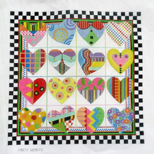 Penny MacLeod Party Hearts Checkered Border H...