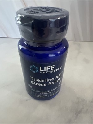 Life Extension Theanine XR Stress Relief Supplement 30 Vegetarian Tablets