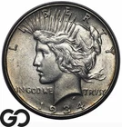 1934 Peace Dollar, Choice AU++/Unc Tougher Date