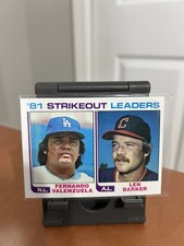 1982 Topps Fernando Valezuela / Len  Barker '81 Strikeout Leaders #166