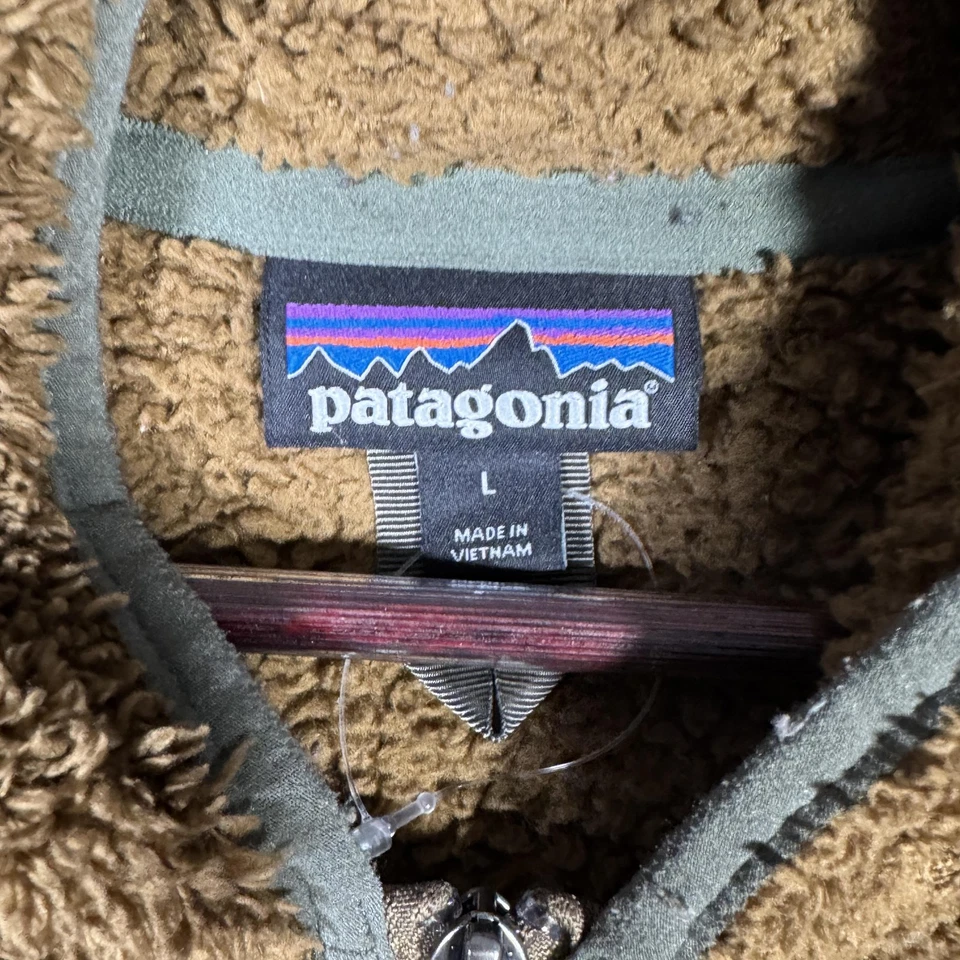 Patagonia Pile Hoody Jacket Mens L Brown Full Zip Fleece Hooded Los Gatos 25922 - Image 3 of 4