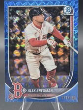 2025 Bowman Chrome Alex Bregman Blue Refractor /150 Red Sox #117/150