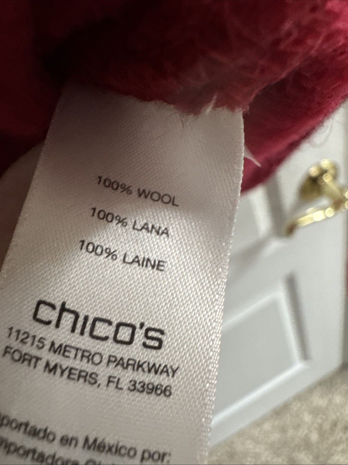 Chicos Red Wool Jacket Size Medium. Excellent Con… - image 7