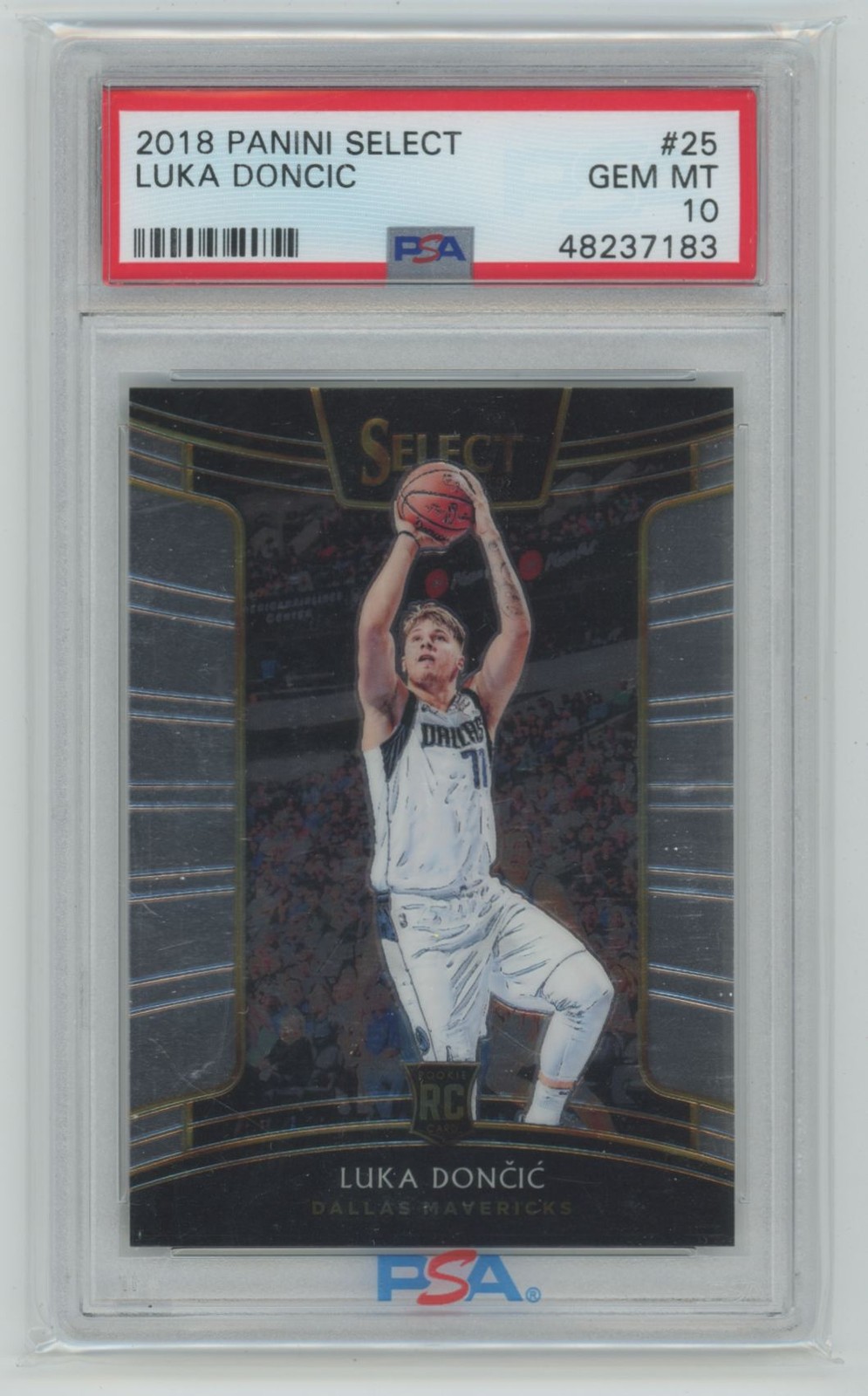 2018 Panini Select Luka Doncic Rookie PSA GEM MT 10 #25
