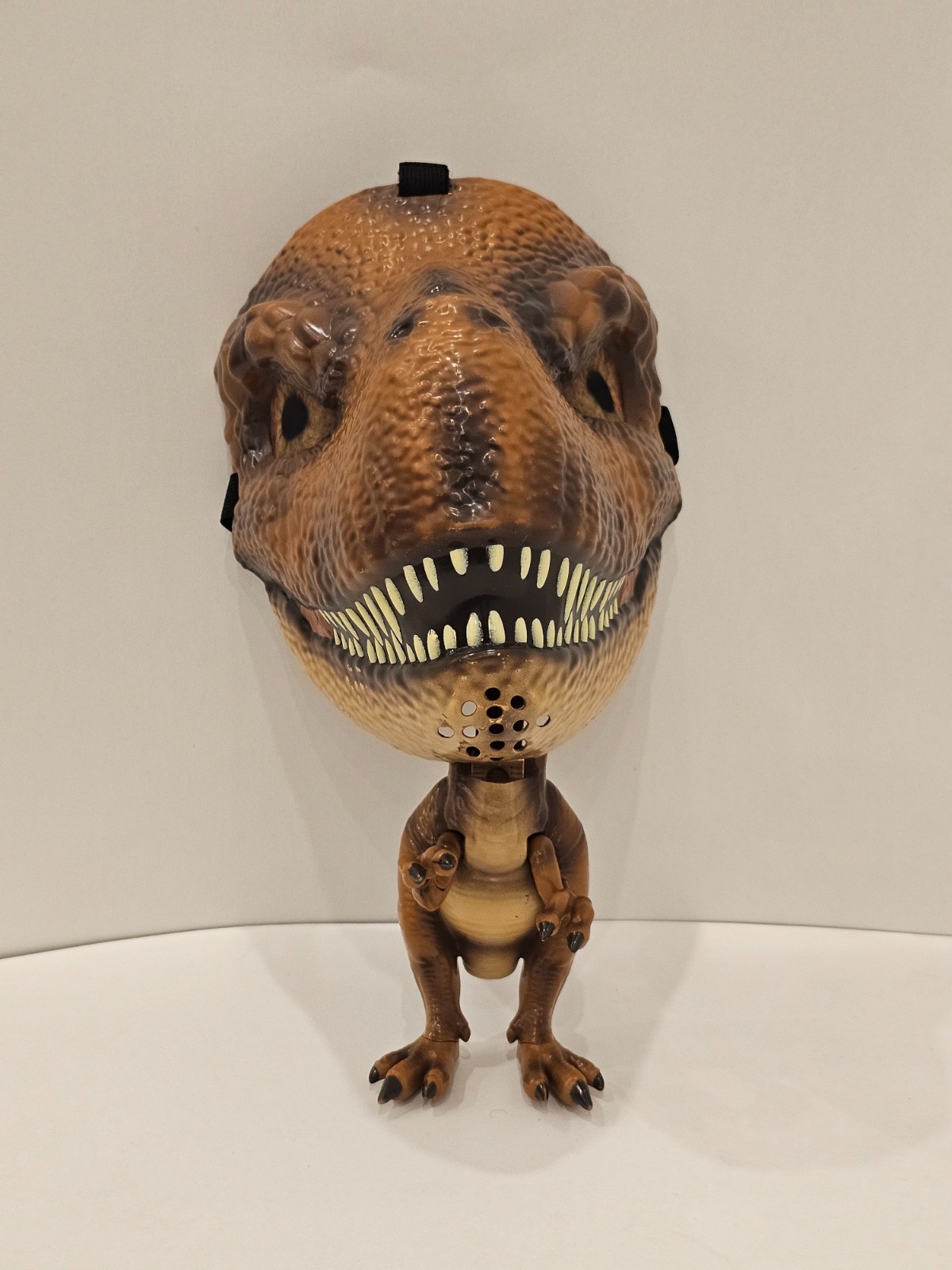 Jurassic World T-Rex Dinosaurio Move-A-Mask - Pantalla Tela Ojos - Usado